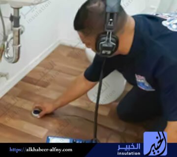 كشف تسربات حي الوسط والنهضة بالرس