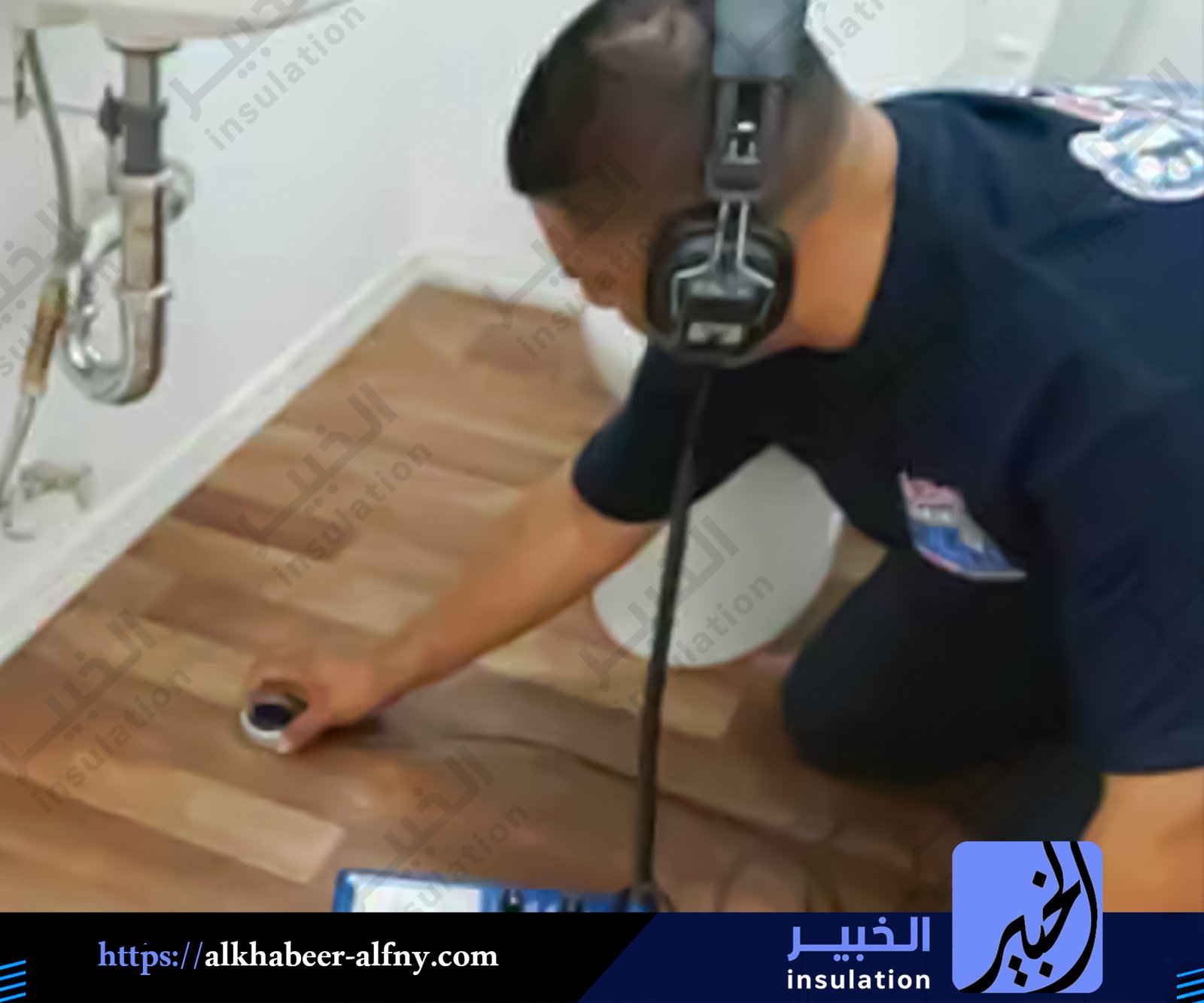 كشف تسربات حي الوسط والنهضة بالرس